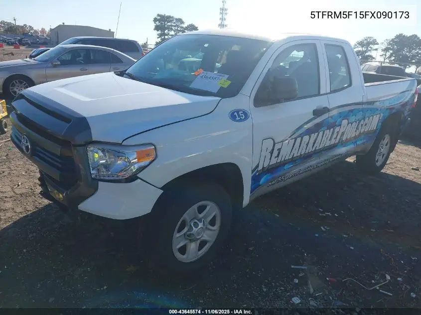 5TFRM5F15FX090173 2015 Toyota Tundra Sr 4.6L V8