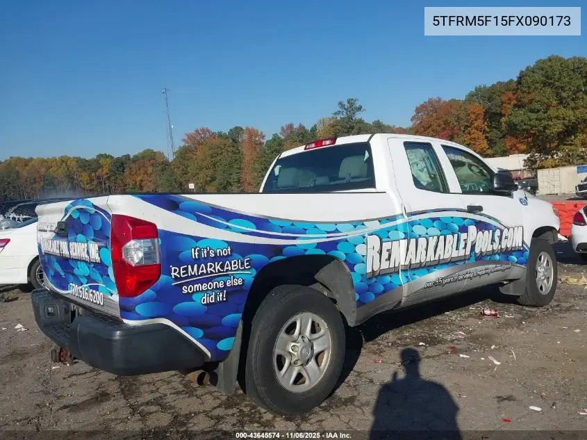 5TFRM5F15FX090173 2015 Toyota Tundra Sr 4.6L V8