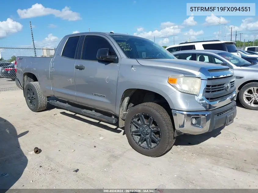 2015 Toyota Tundra Sr5 4.6L V8 VIN: 5TFRM5F19FX094551 Lot: 45343824