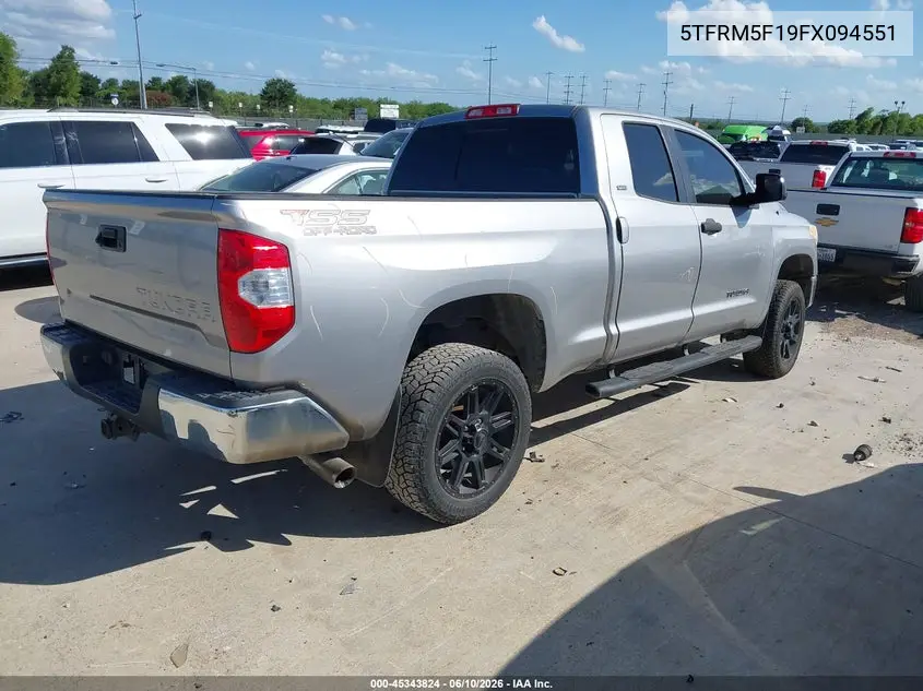 2015 Toyota Tundra Sr5 4.6L V8 VIN: 5TFRM5F19FX094551 Lot: 45343824