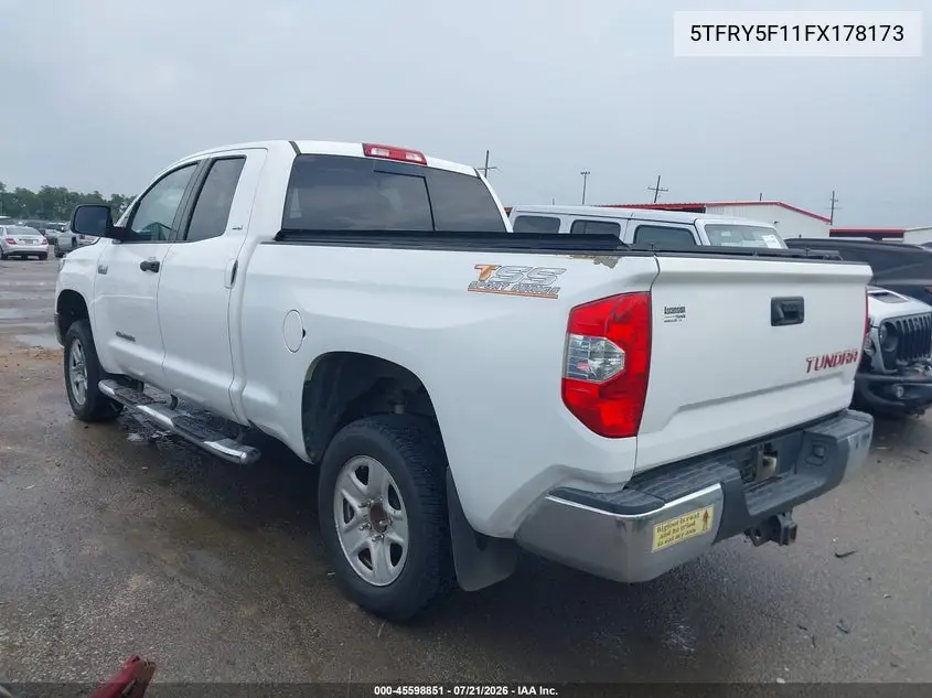 2015 Toyota Tundra Sr5 5.7L V8 VIN: 5TFRY5F11FX178173 Lot: 45598851