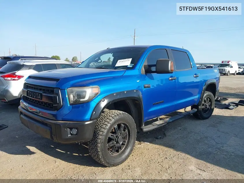 2016 Toyota Tundra Sr5 5.7L V8 VIN: 5TFDW5F19GX541613 Lot: 45560575