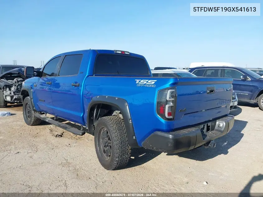 2016 Toyota Tundra Sr5 5.7L V8 VIN: 5TFDW5F19GX541613 Lot: 45560575