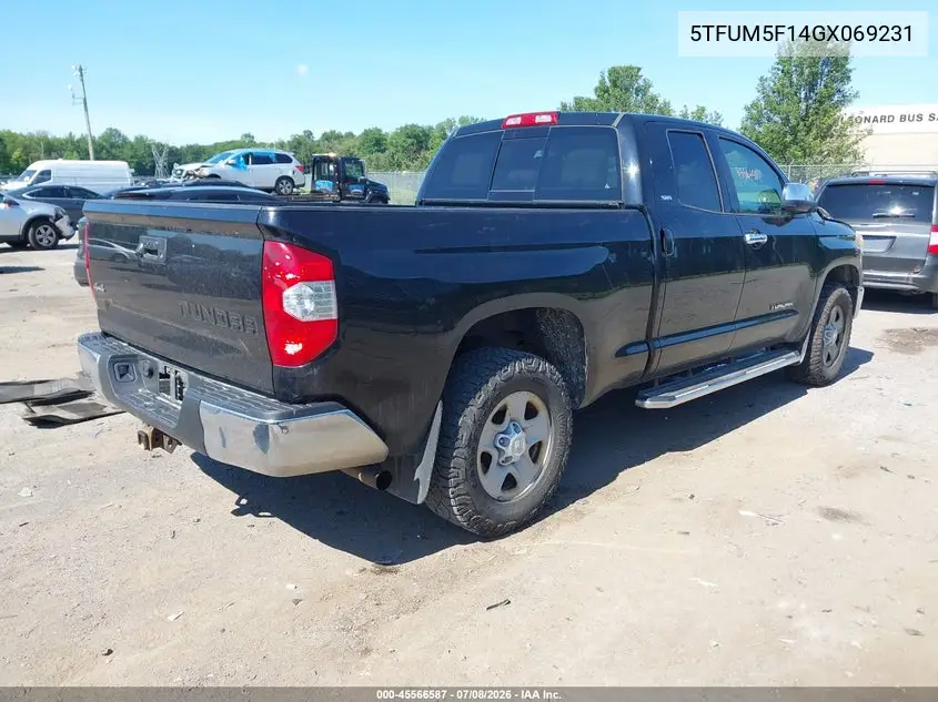 2016 Toyota Tundra Sr5 4.6L V8 VIN: 5TFUM5F14GX069231 Lot: 45566587