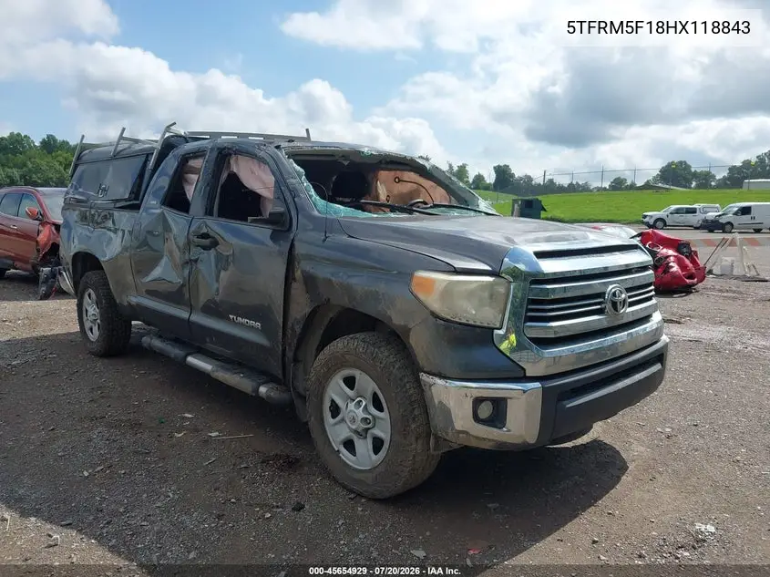 2017 Toyota Tundra Sr5 4.6L V8 VIN: 5TFRM5F18HX118843 Lot: 45654929