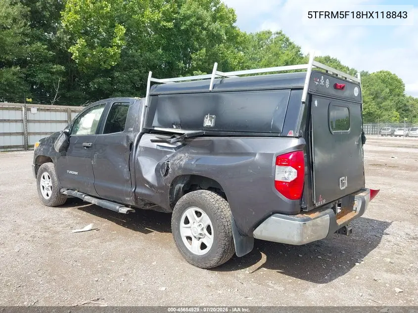 2017 Toyota Tundra Sr5 4.6L V8 VIN: 5TFRM5F18HX118843 Lot: 45654929