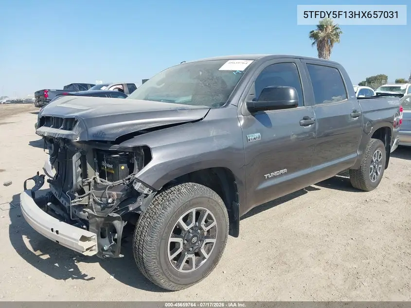 2017 Toyota Tundra Sr5 5.7L V8 VIN: 5TFDY5F13HX657031 Lot: 45659764