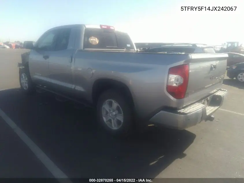 5TFRY5F14JX242067 2018 Toyota Tundra Sr5 5.7L V8