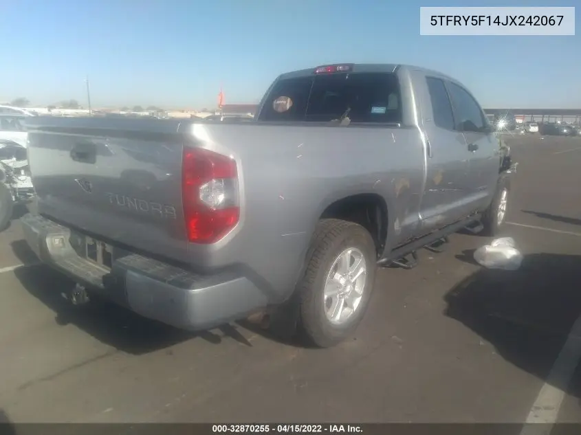 5TFRY5F14JX242067 2018 Toyota Tundra Sr5 5.7L V8