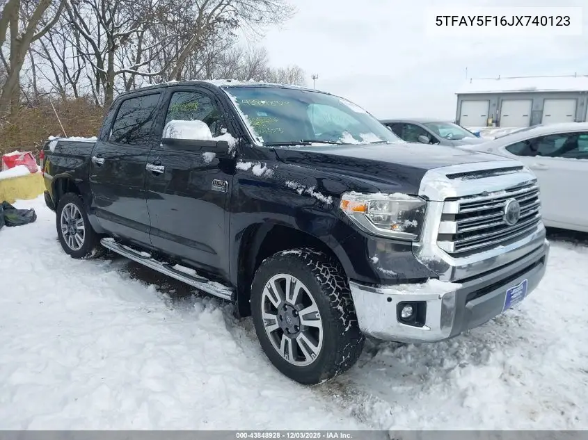 5TFAY5F16JX740123 2018 Toyota Tundra Platinum 5.7L V8