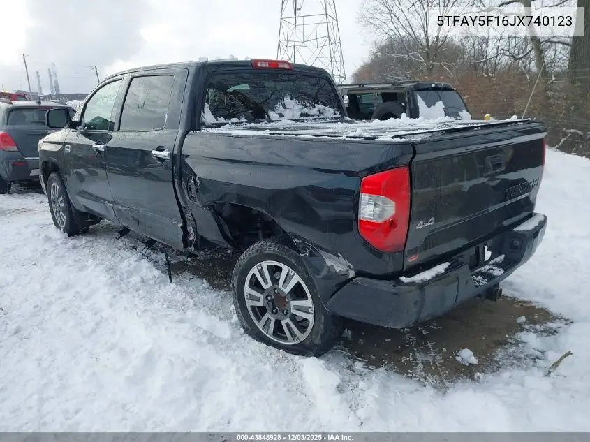 5TFAY5F16JX740123 2018 Toyota Tundra Platinum 5.7L V8
