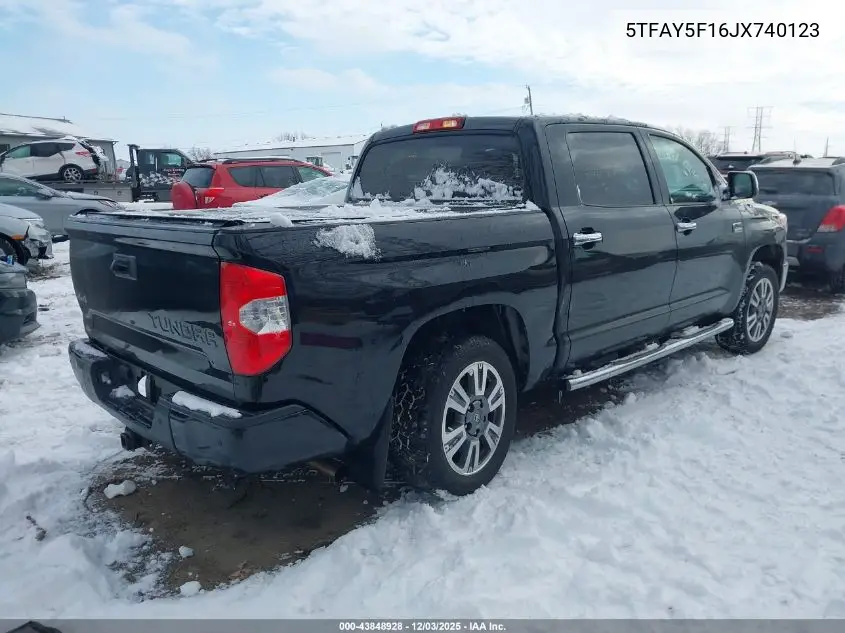 5TFAY5F16JX740123 2018 Toyota Tundra Platinum 5.7L V8