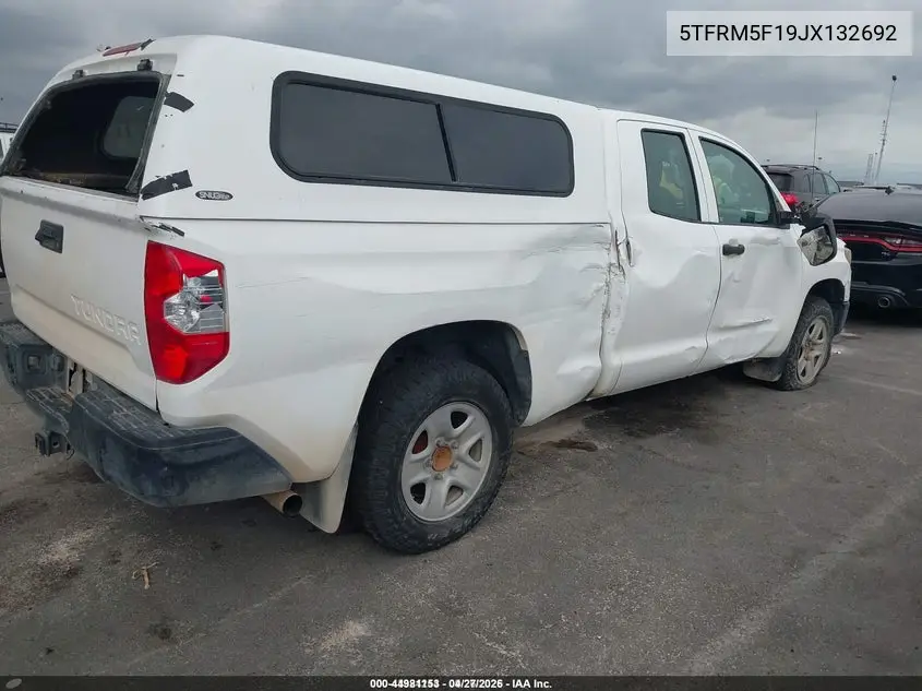 5TFRM5F19JX132692 2018 Toyota Tundra Sr 4.6L V8