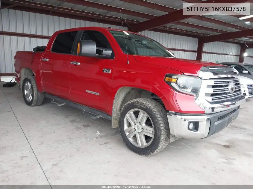5TFHY5F16KX837578 2019 Toyota Tundra Limited 5.7L V8