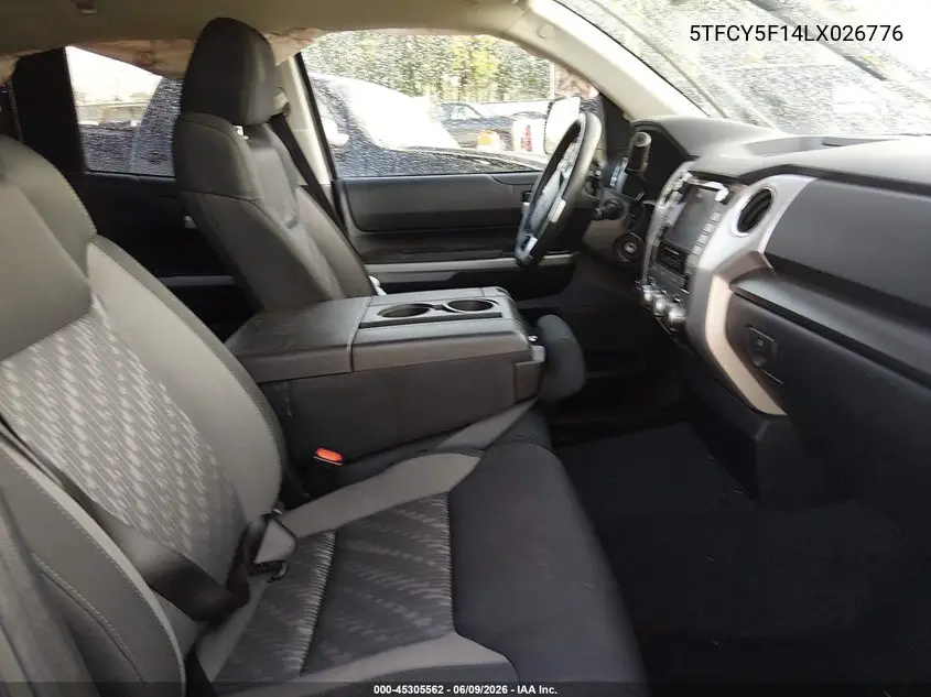 2020 Toyota Tundra Sr5 VIN: 5TFCY5F14LX026776 Lot: 45305562