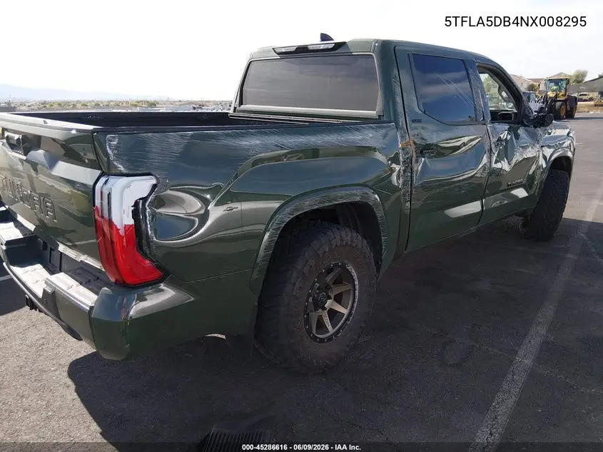 2022 Toyota Tundra Sr5 VIN: 5TFLA5DB4NX008295 Lot: 45286616