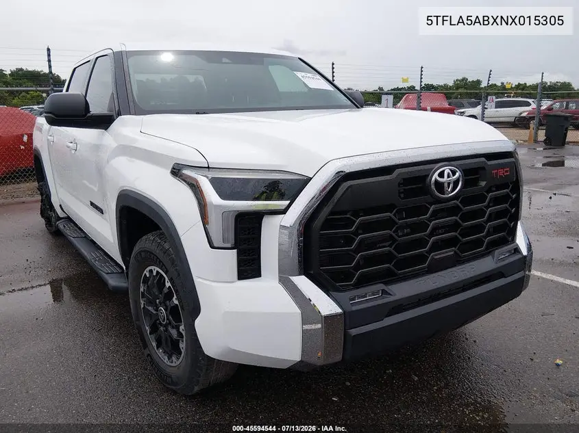 2022 Toyota Tundra Sr5 VIN: 5TFLA5ABXNX015305 Lot: 45594544