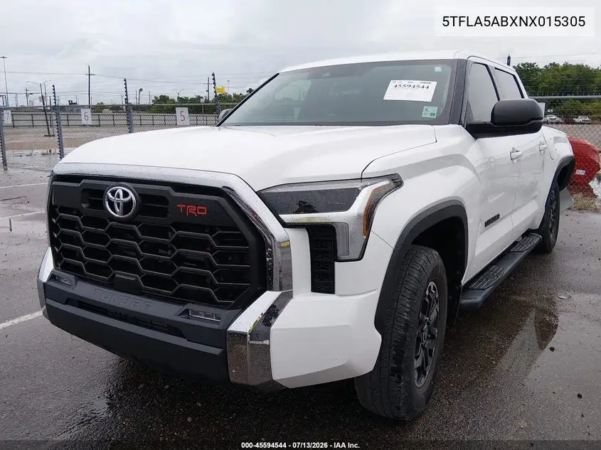 2022 Toyota Tundra Sr5 VIN: 5TFLA5ABXNX015305 Lot: 45594544