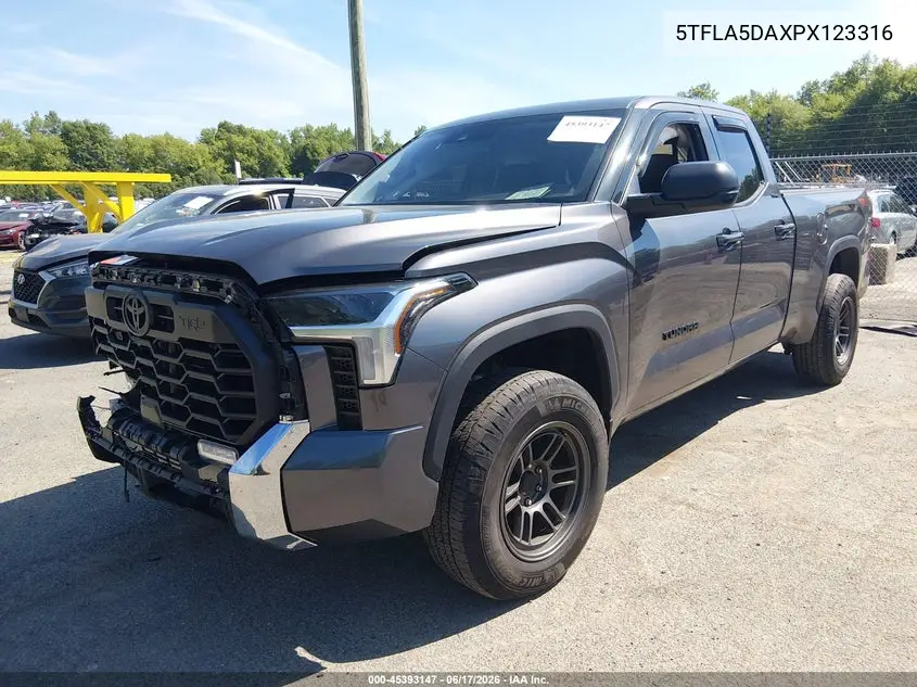 2023 Toyota Tundra Sr5 VIN: 5TFLA5DAXPX123316 Lot: 45393147
