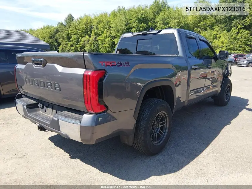 2023 Toyota Tundra Sr5 VIN: 5TFLA5DAXPX123316 Lot: 45393147