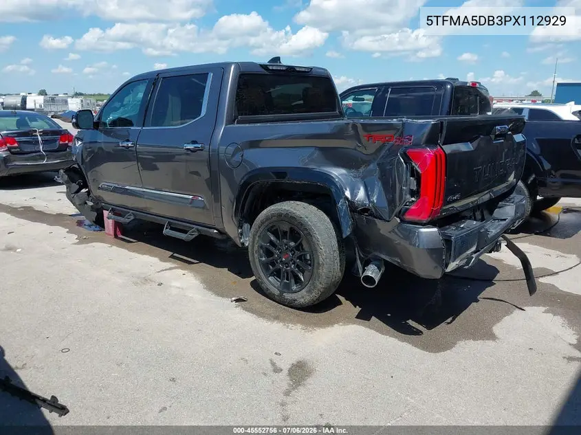2023 Toyota Tundra VIN: 5TFMA5DB3PX112929 Lot: 45552756