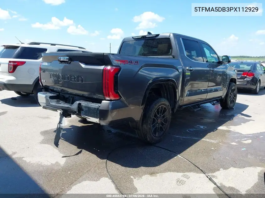 2023 Toyota Tundra VIN: 5TFMA5DB3PX112929 Lot: 45552756