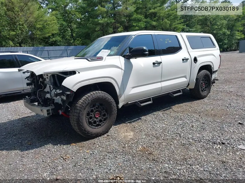 2023 Toyota Tundra Hybrid Trd Pro VIN: 5TFPC5DB7PX030189 Lot: 45572171