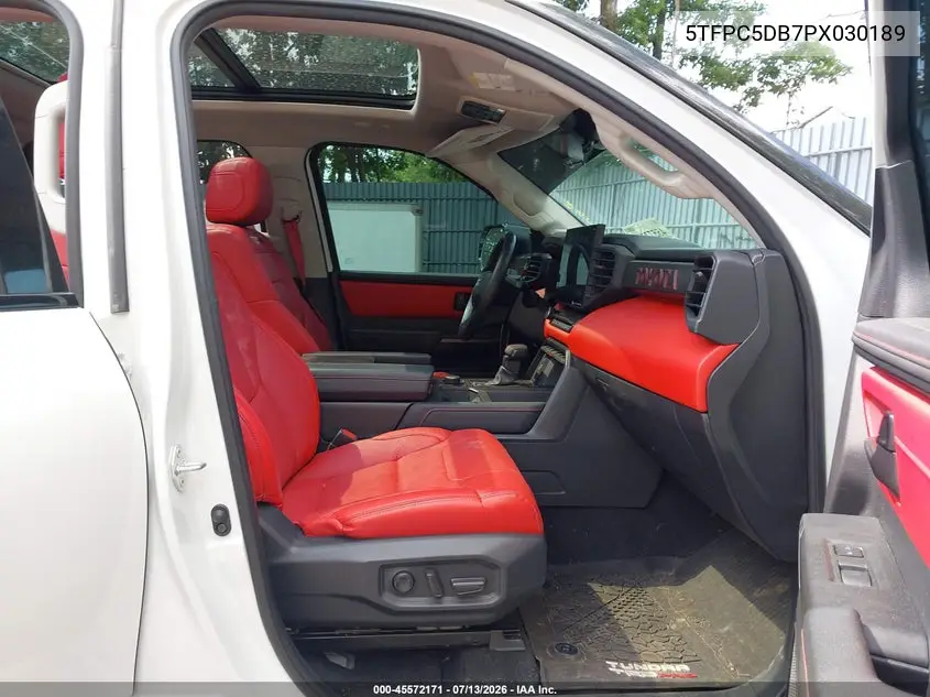 2023 Toyota Tundra Hybrid Trd Pro VIN: 5TFPC5DB7PX030189 Lot: 45572171