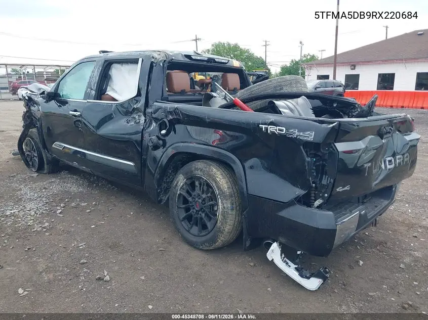 2024 Toyota Tundra 1794 Edition VIN: 5TFMA5DB9RX220684 Lot: 45348708