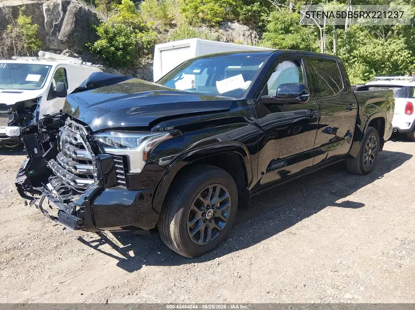 2024 Toyota Tundra Platinum VIN: 5TFNA5DB5RX221237 Lot: 45464044