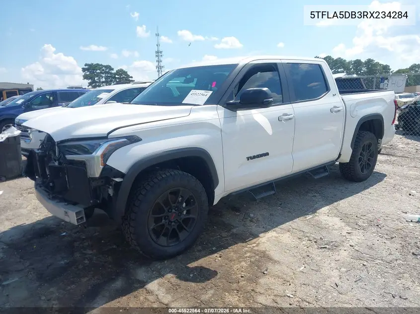 2024 Toyota Tundra Sr5 VIN: 5TFLA5DB3RX234284 Lot: 45522564