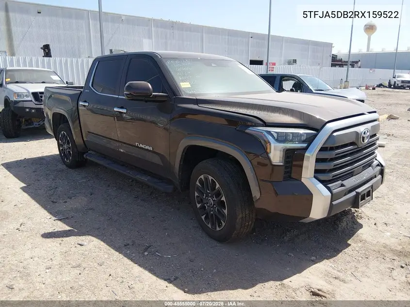 2024 Toyota Tundra Limited VIN: 5TFJA5DB2RX159522 Lot: 45555000