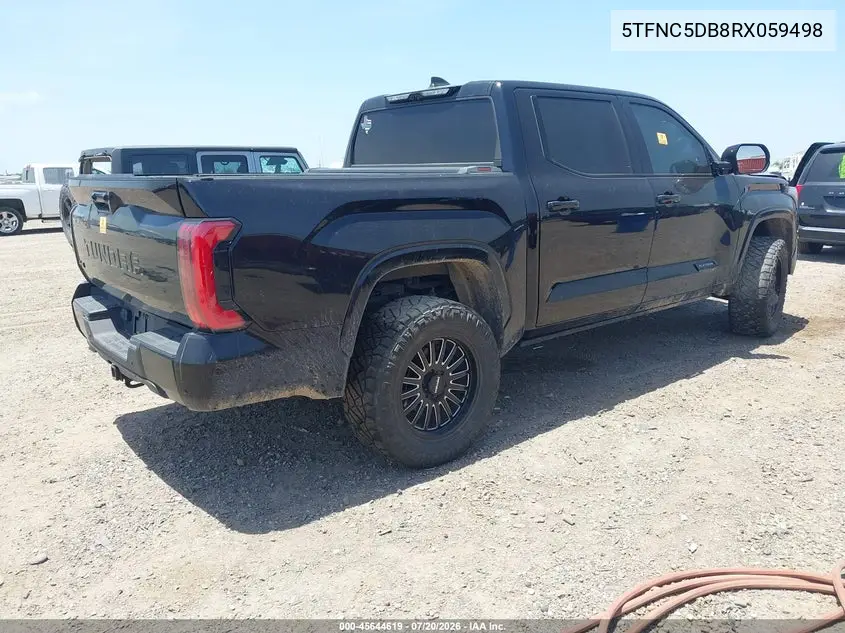 2024 Toyota Tundra Hybrid Platinum 4Wd VIN: 5TFNC5DB8RX059498 Lot: 45644619