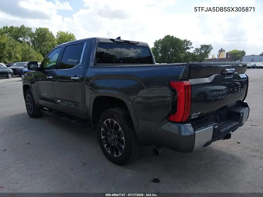 2025 Toyota Tundra Limited VIN: 5TFJA5DB5SX305871 Lot: 45647747