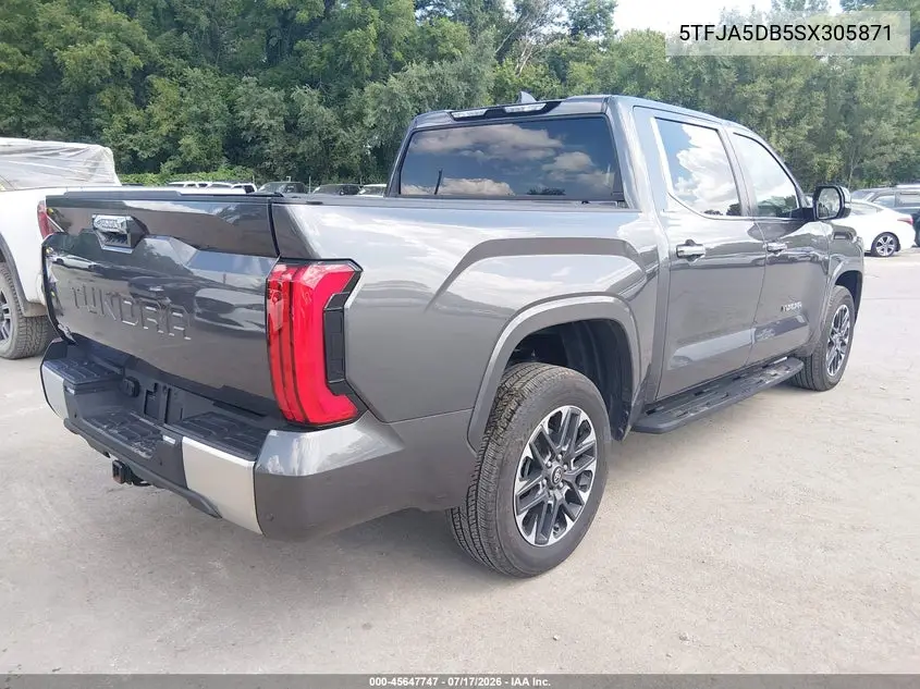 2025 Toyota Tundra Limited VIN: 5TFJA5DB5SX305871 Lot: 45647747