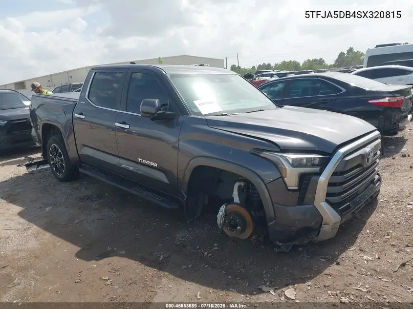 2025 Toyota Tundra Limited VIN: 5TFJA5DB4SX320815 Lot: 45653689