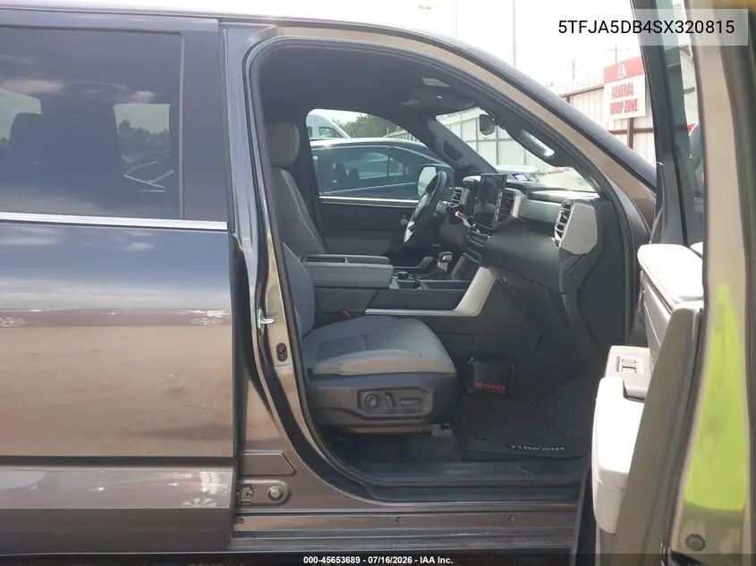 2025 Toyota Tundra Limited VIN: 5TFJA5DB4SX320815 Lot: 45653689