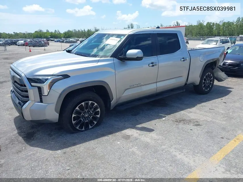 2025 Toyota Tundra Limited VIN: 5TFJA5EC8SX039981 Lot: 45689150