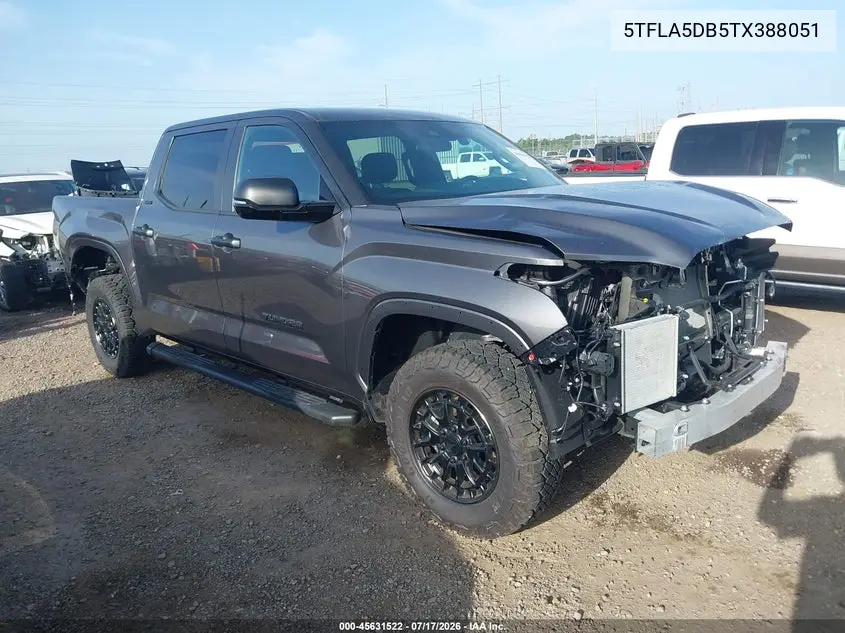 2026 Toyota Tundra Sr5 Crewmax 5.5' Bed VIN: 5TFLA5DB5TX388051 Lot: 45631522