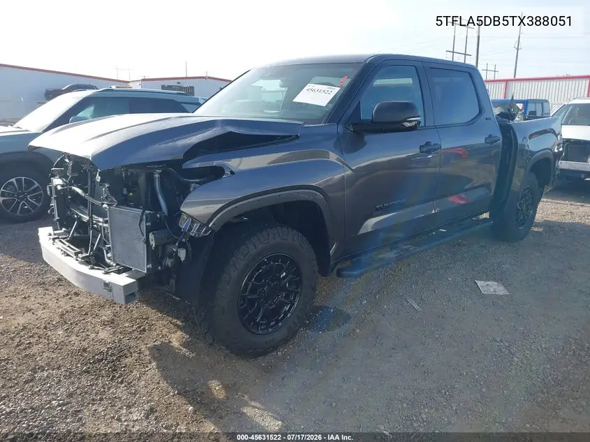 2026 Toyota Tundra Sr5 Crewmax 5.5' Bed VIN: 5TFLA5DB5TX388051 Lot: 45631522