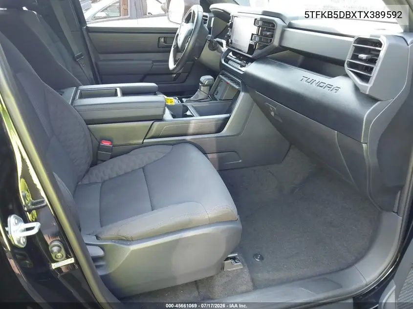 2026 Toyota Tundra Sr Crewmax 5.5' Bed VIN: 5TFKB5DBXTX389592 Lot: 45661069