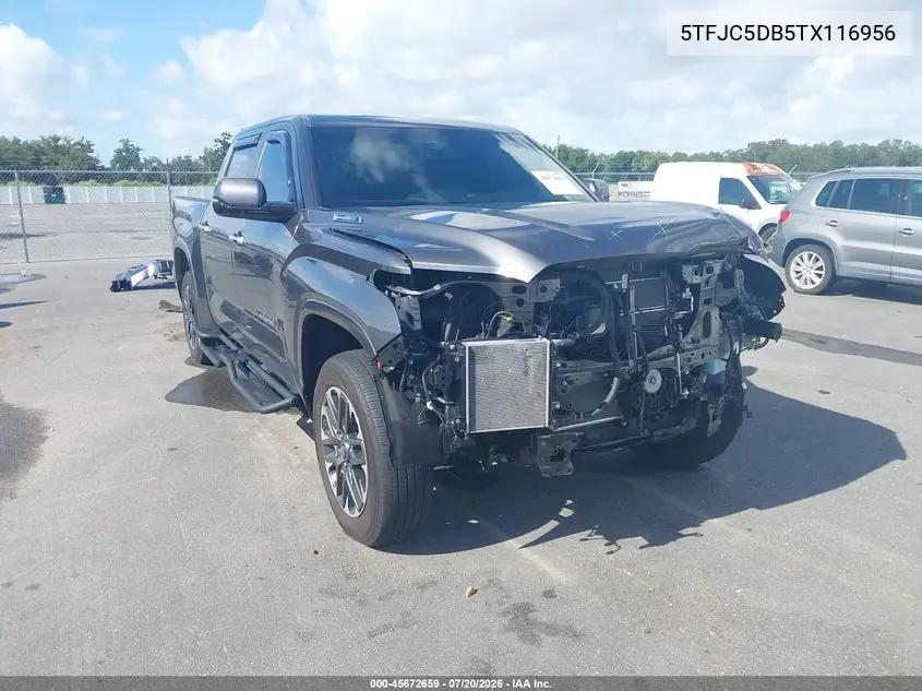 2026 Toyota Tundra Hybrid Limited Crewmax 6.4' Bed VIN: 5TFJC5DB5TX116956 Lot: 45672659