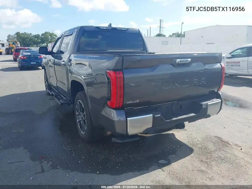 2026 Toyota Tundra Hybrid Limited Crewmax 6.4' Bed VIN: 5TFJC5DB5TX116956 Lot: 45672659