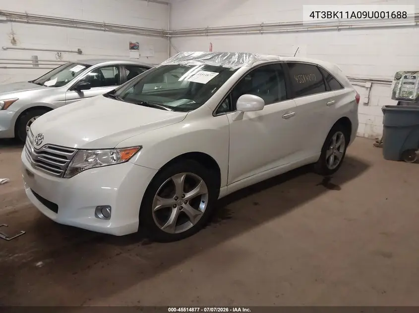 2009 Toyota Venza Base V6 VIN: 4T3BK11A09U001688 Lot: 45514877