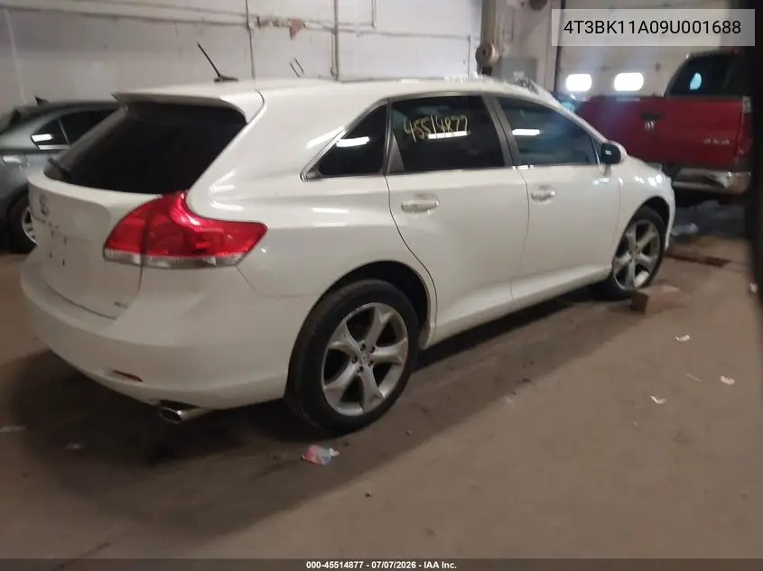 2009 Toyota Venza Base V6 VIN: 4T3BK11A09U001688 Lot: 45514877