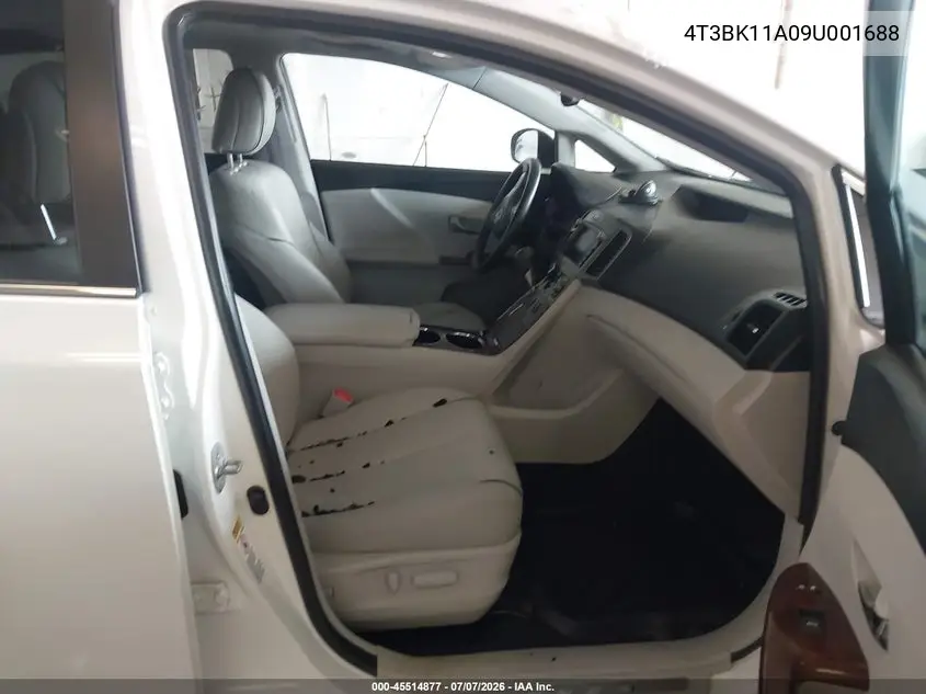 2009 Toyota Venza Base V6 VIN: 4T3BK11A09U001688 Lot: 45514877