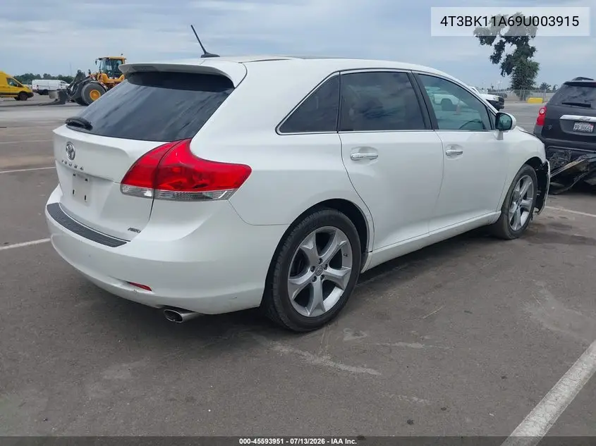 2009 Toyota Venza Base V6 VIN: 4T3BK11A69U003915 Lot: 45593951