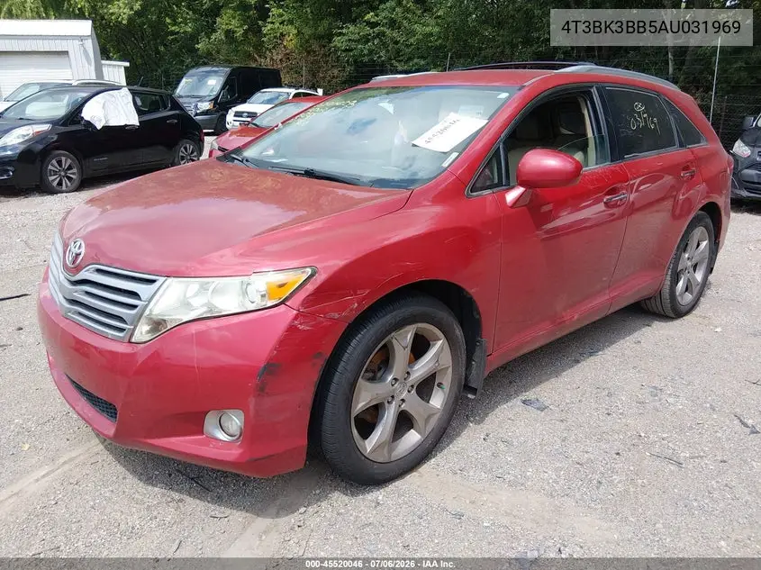 2010 Toyota Venza Base V6 VIN: 4T3BK3BB5AU031969 Lot: 45520046