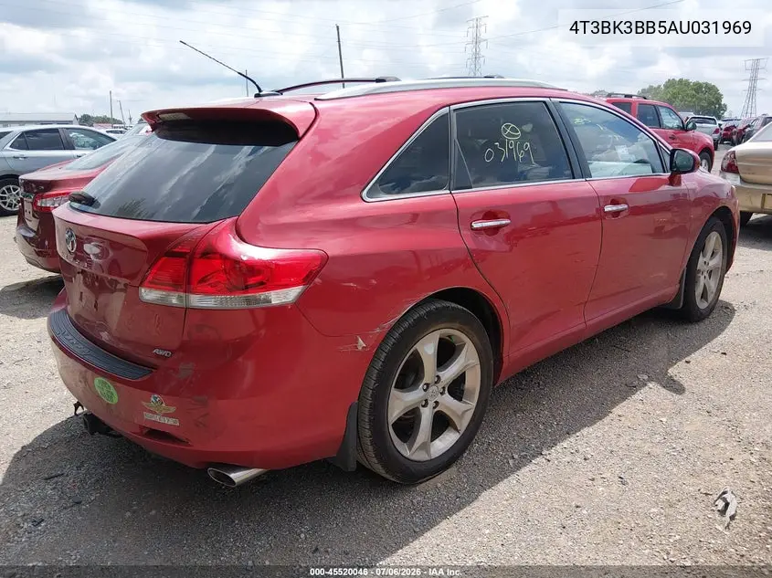 2010 Toyota Venza Base V6 VIN: 4T3BK3BB5AU031969 Lot: 45520046