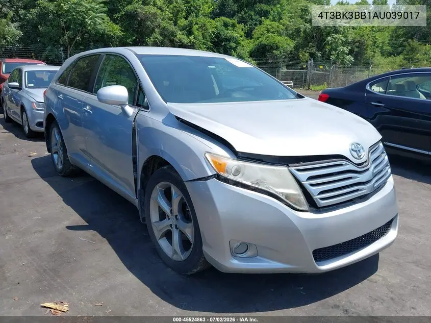 2010 Toyota Venza Base V6 VIN: 4T3BK3BB1AU039017 Lot: 45524863
